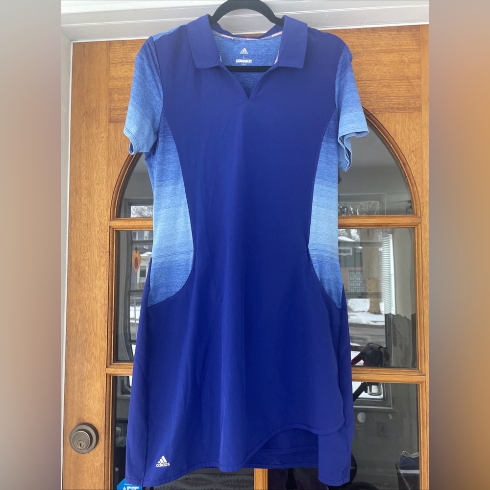 Adidas Women’s Blue/purple  Golf Dress With Matching Shorts Size Large